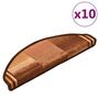 Voir la diapositive 2 : VIDAXL Tapis d'escalier autoadhesifs 10 pcs 65x21x4 cm Marron