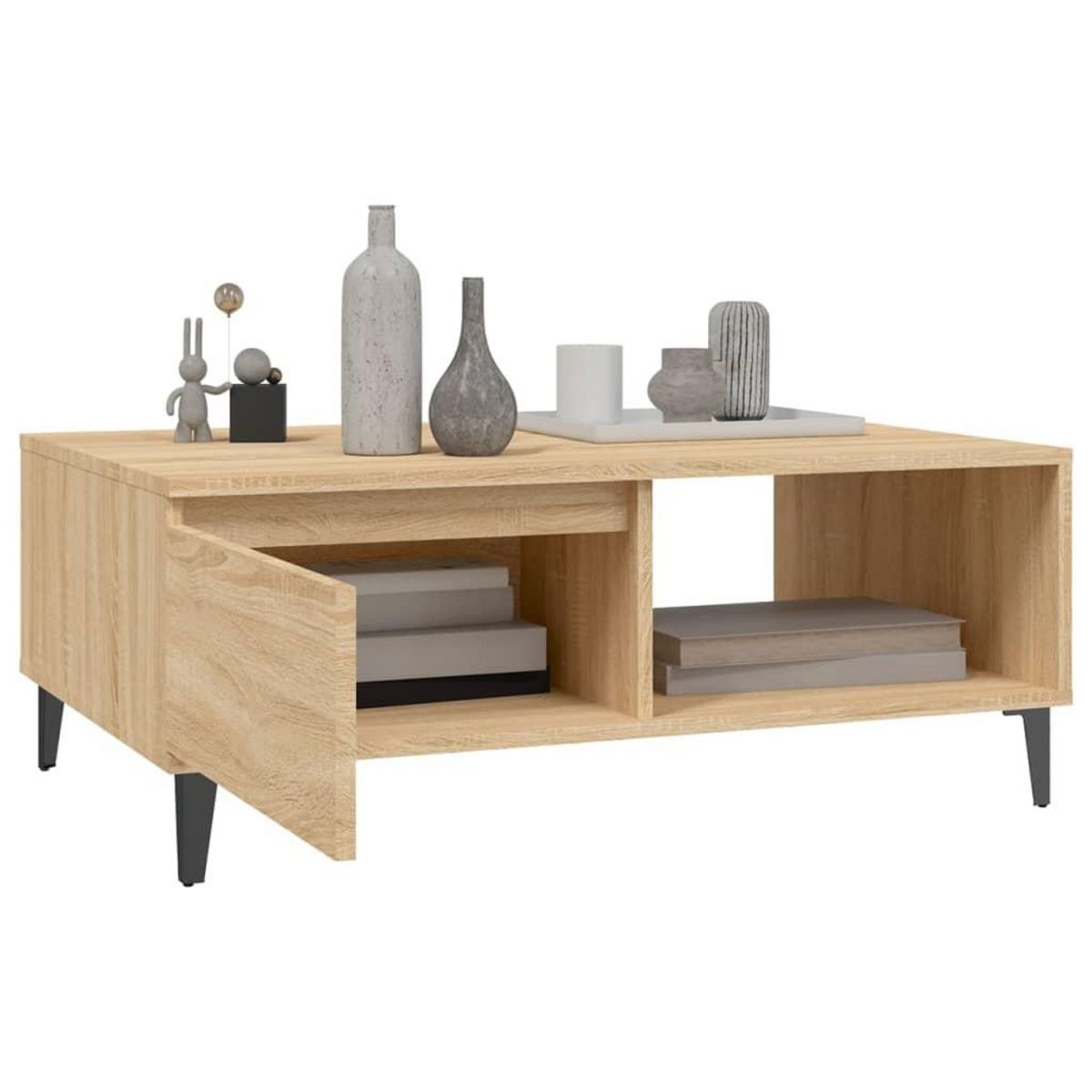 VIDAXL Table basse chene sonoma 90x60x35 cm bois d'ingenierie