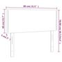 Voir la diapositive 6 : VIDAXL Tete de lit a LED Blanc 80x5x78/88 cm Similicuir