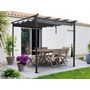 Voir la diapositive 2 : Habitat et Jardin Pergola en aluminium avec toit rétractable - 3 x 3 m - Gris