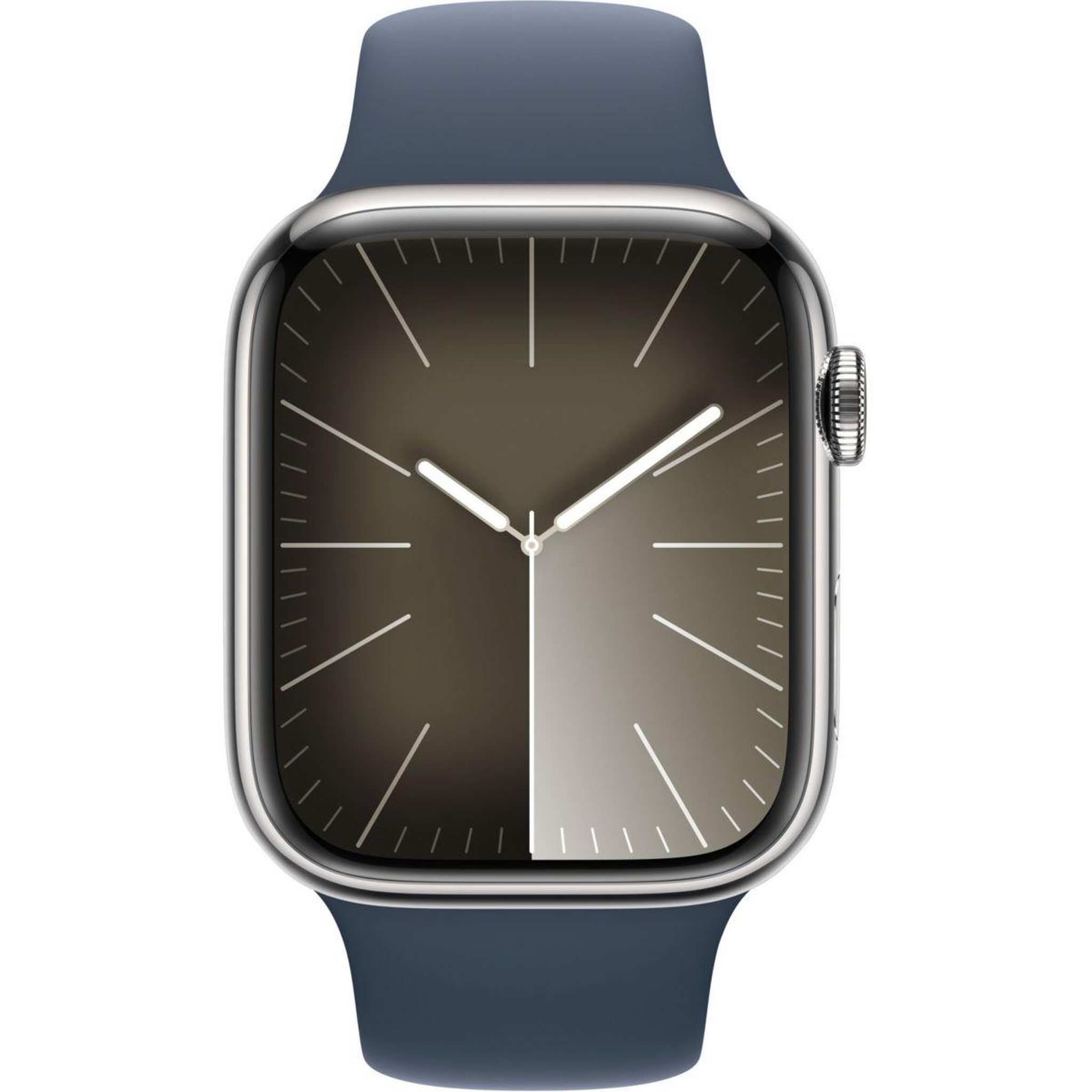 Voir la diapositive 2 : APPLE Montre connectée serie 9 cellular 45mm acier/argent bleu orage s/m