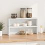 Voir la diapositive 2 : VIDAXL Étagères de cuisine empilables 2 pcs blanc 60x15x16 cm