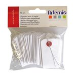 Artemio Mini étiquettes blanches avec fil métallique 3 x 5,5 cm