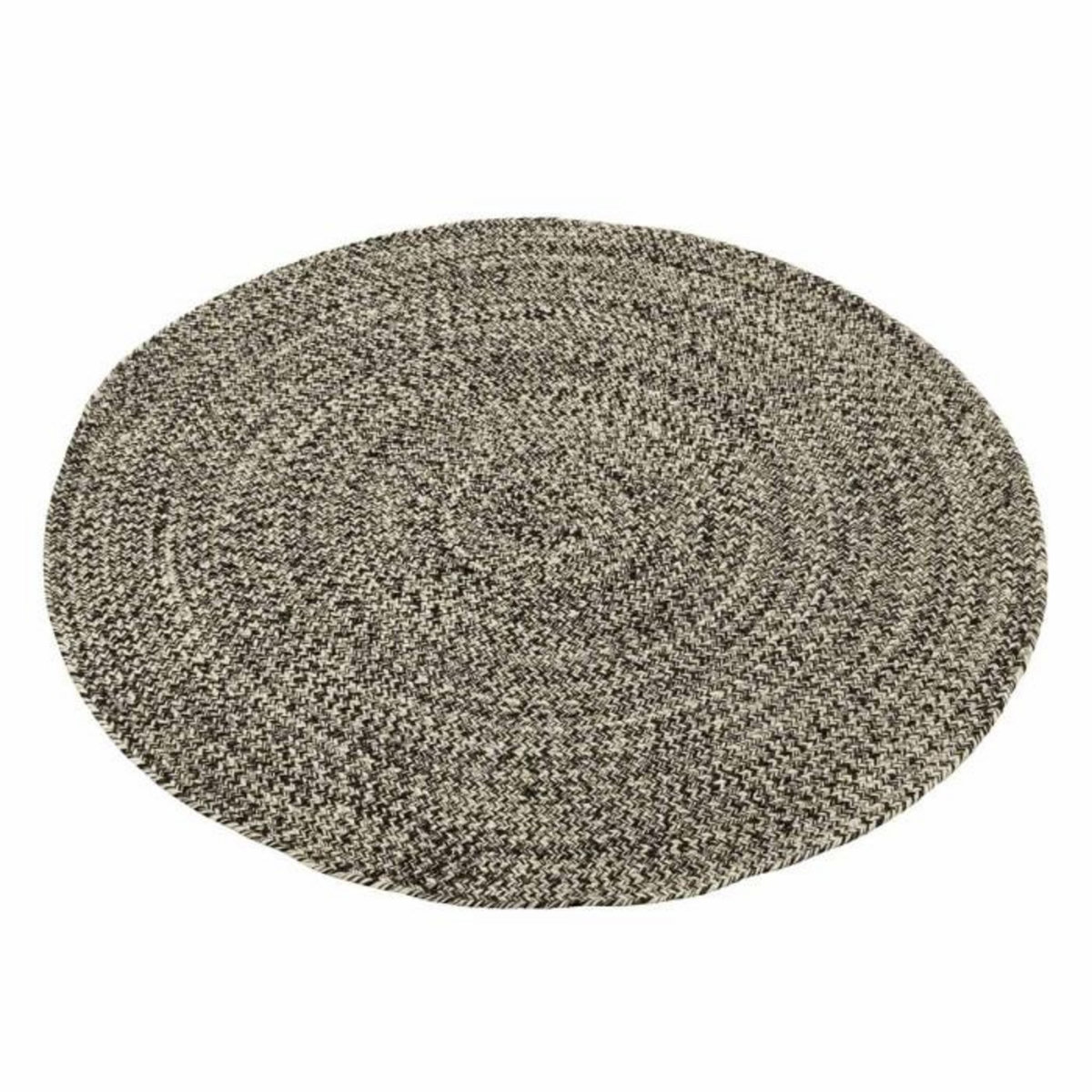 Paris Prix Tapis Rond Bohème  Miami  119cm Noir & Blanc
