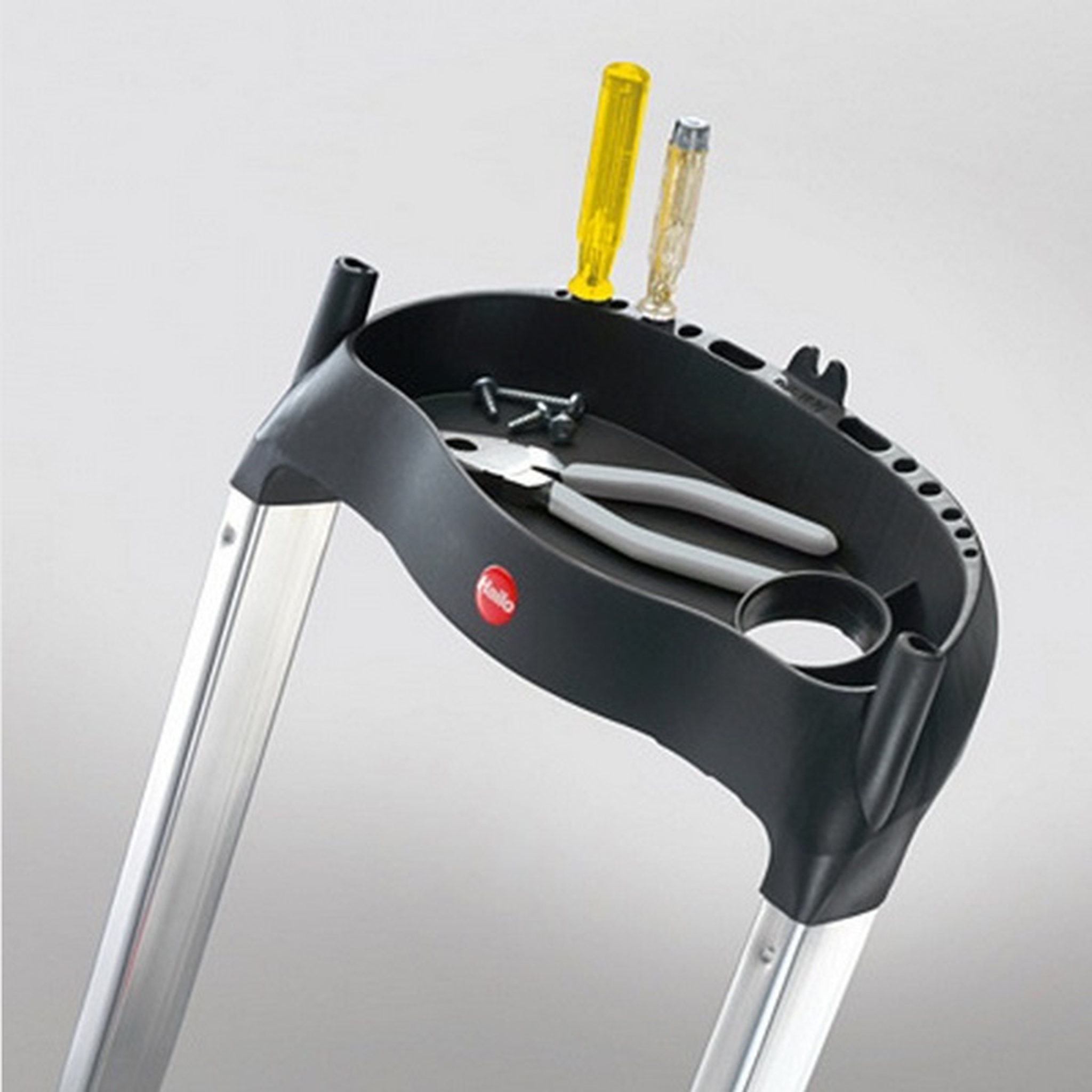 Voir la diapositive 2 : HAILO Escabeau 5 marches 2m80 en aluminium - L60