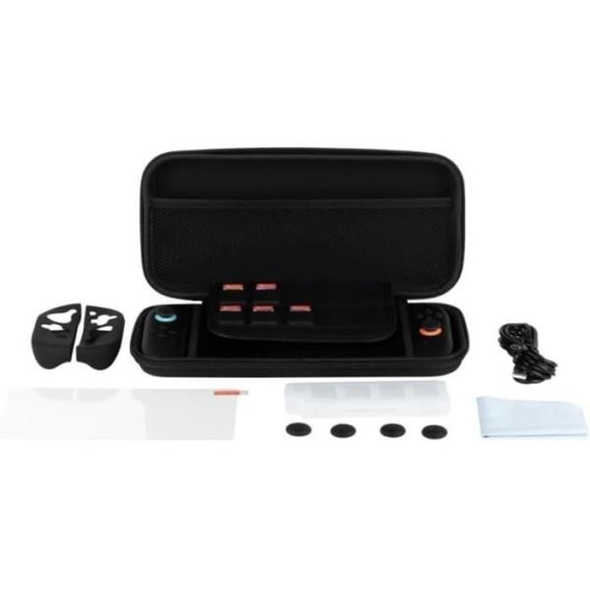 Voir la diapositive 4 : Konix Pack d'accessoires gaming - KONIX - Nintendo Switch 2 - Housse - 4 appuie-pouces - Verre trempé - Boîtier 9 jeux - Écouteurs