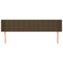 Voir la diapositive 3 : VIDAXL Tete de lit avec oreilles Marron Fonce 183x16x78/88 cm Tissu