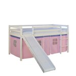 HomeStyle4U Lit mi-haut 90x200 cm rose sommier matelas