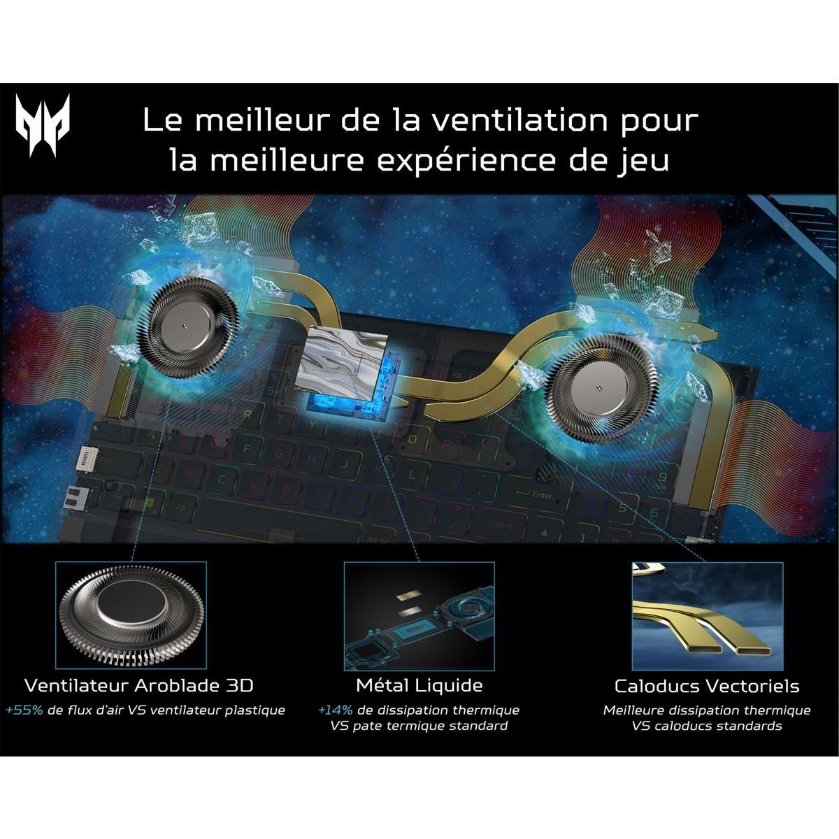 ACER PC Gamer Predator Helios 18 PH18-72-96SE Sans OS