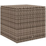 Voir la diapositive 1 : OUTSUNNY Coffre de jardin dim. 75L x 75l x 70H cm vérin pneumatique doublure intérieure résine tressée aspect rotin taupe