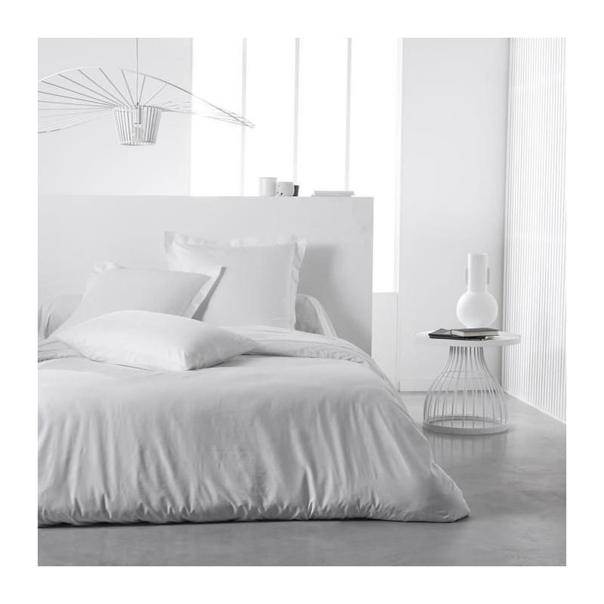 Voir la diapositive 2 : Today Drap housse TODAY Essential - 160 x 200+23 cm - 2 personnes - 100% Coton uni - Craie