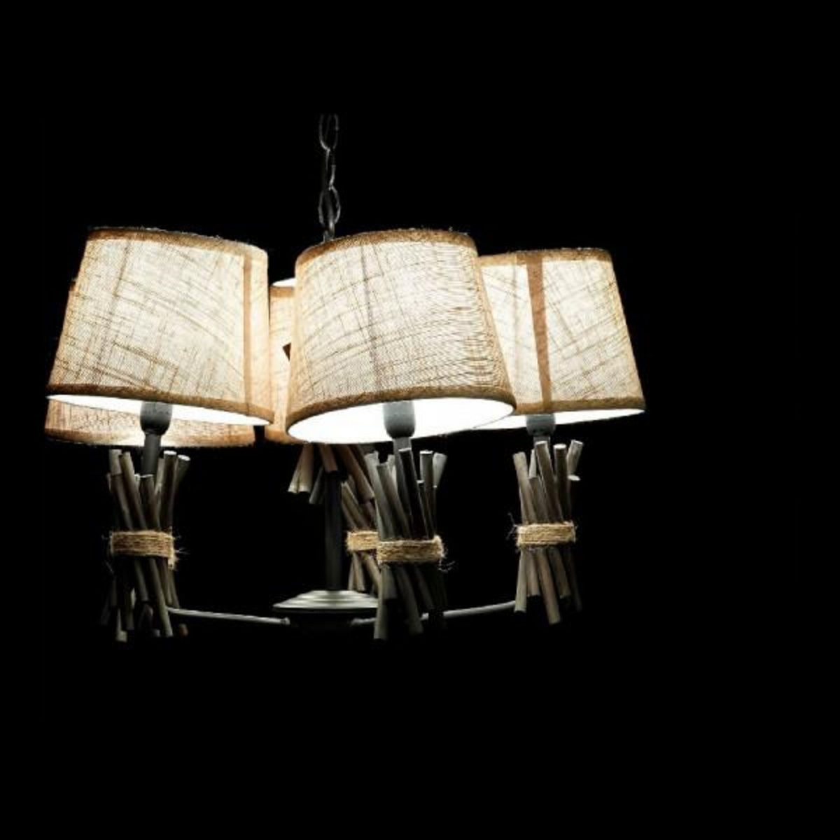 MARKET24 Suspension DKD Home Decor Polyester Métal (55 x 55 x 100 cm)