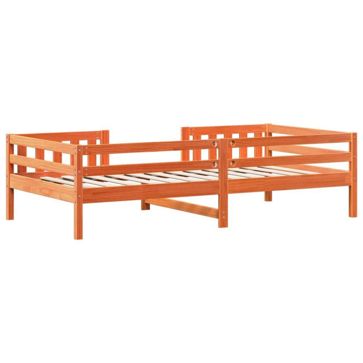 VIDAXL Cadre de lit sans matelas cire marron 75x190 cm bois pin massif