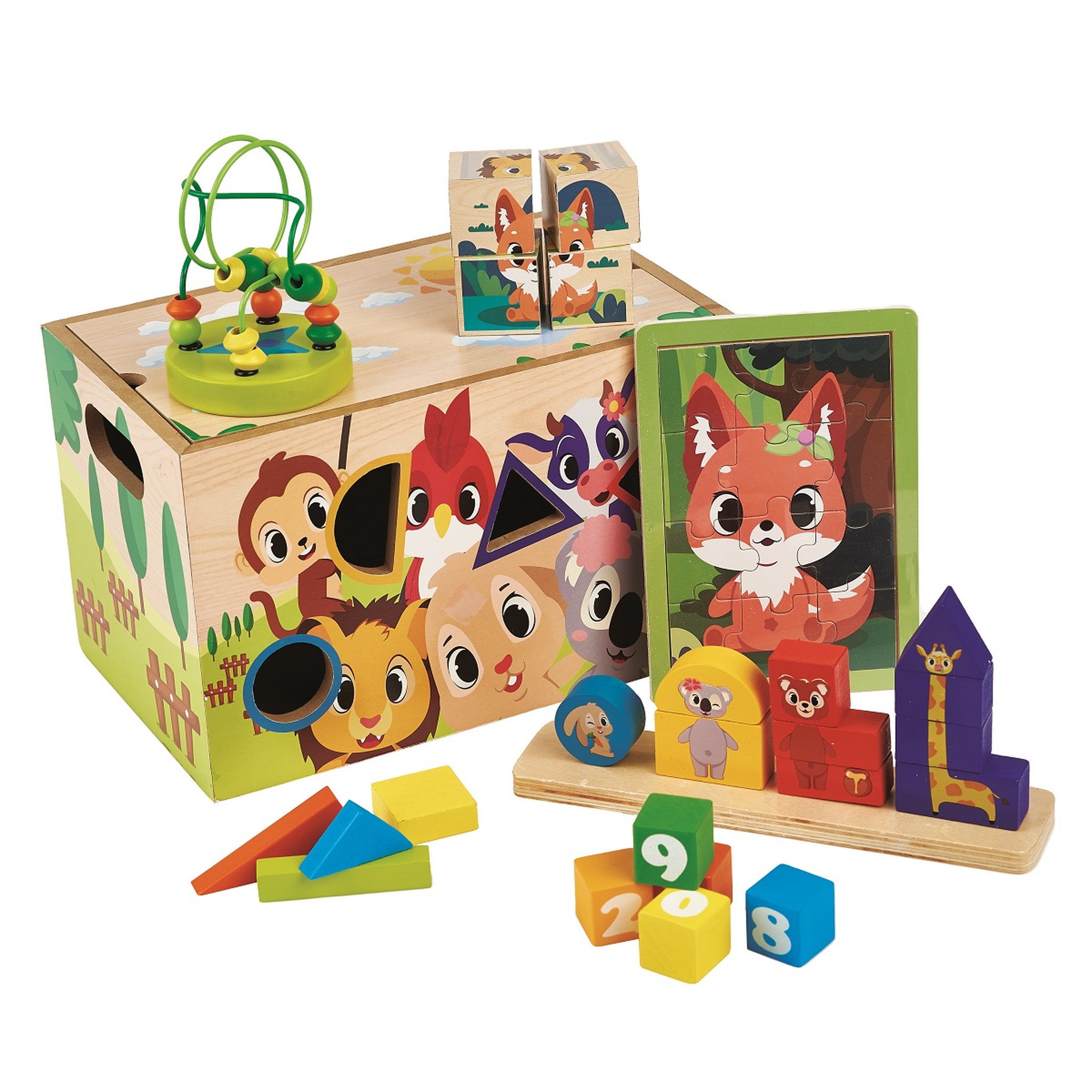 Voir la diapositive 2 : One Two Fun Mon ensemble multiactivité en bois