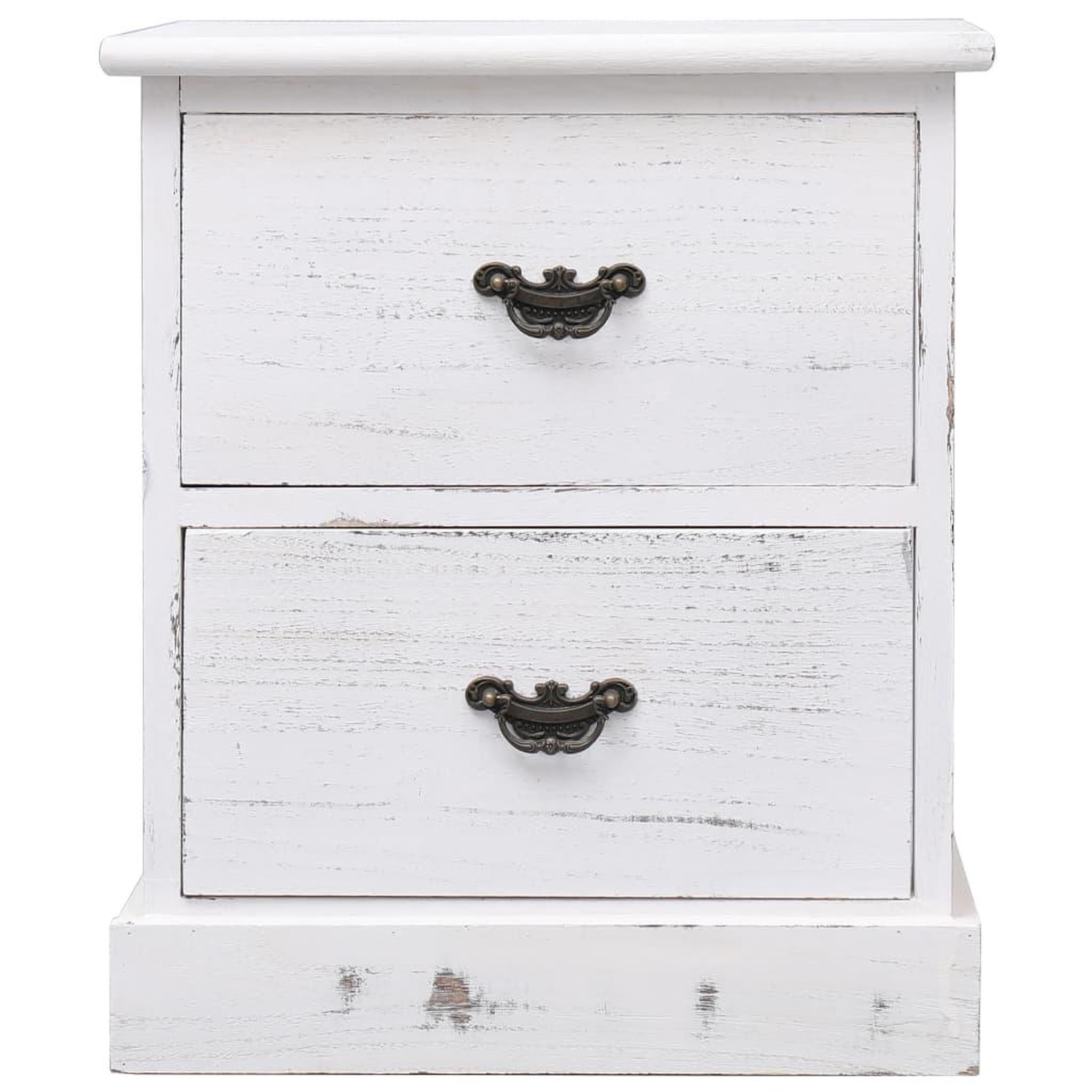 Voir la diapositive 3 : VIDAXL Tables de chevet 2 pcs Blanc 38x28x45 cm Bois de Paulownia