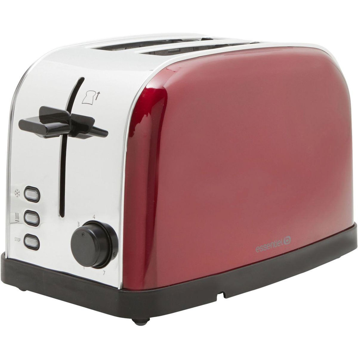ESSENTIEL B Grille-pain ETT 9R Memphis rouge inox
