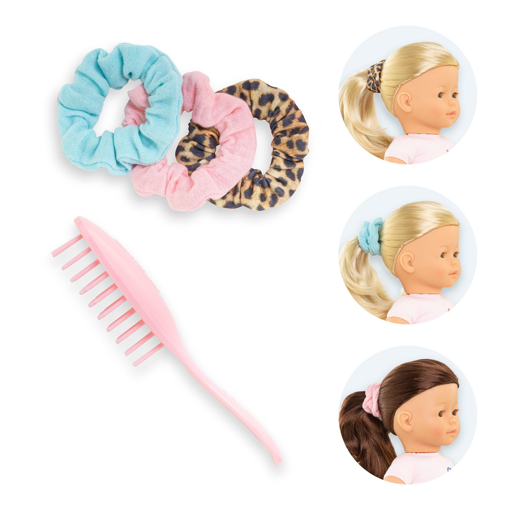 Corolle Ensemble Brosse et 3 Chouchous pour poupée ma Corolle