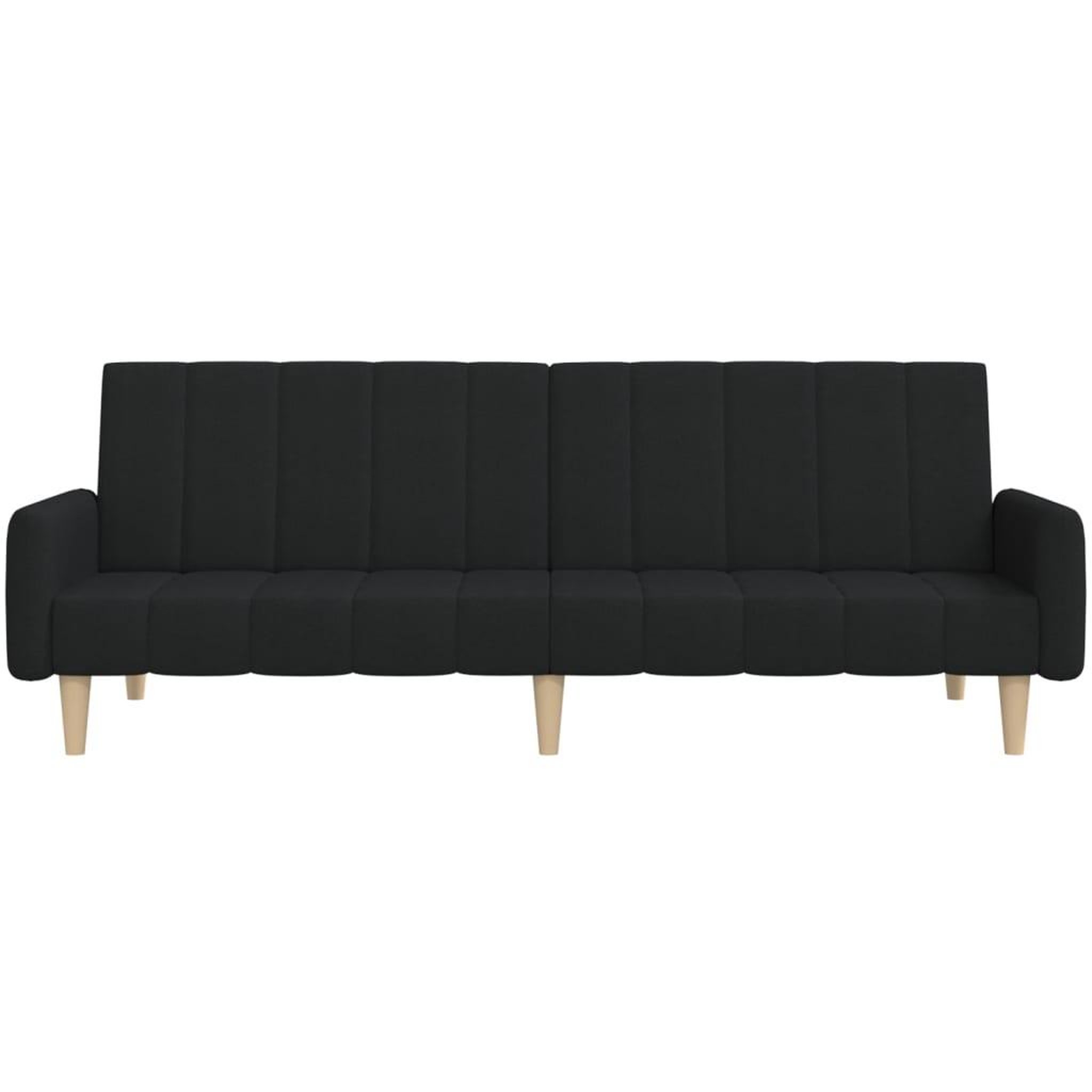 Voir la diapositive 5 : VIDAXL Canape-lit a 2 places noir tissu