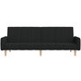 Voir la diapositive 5 : VIDAXL Canape-lit a 2 places noir tissu