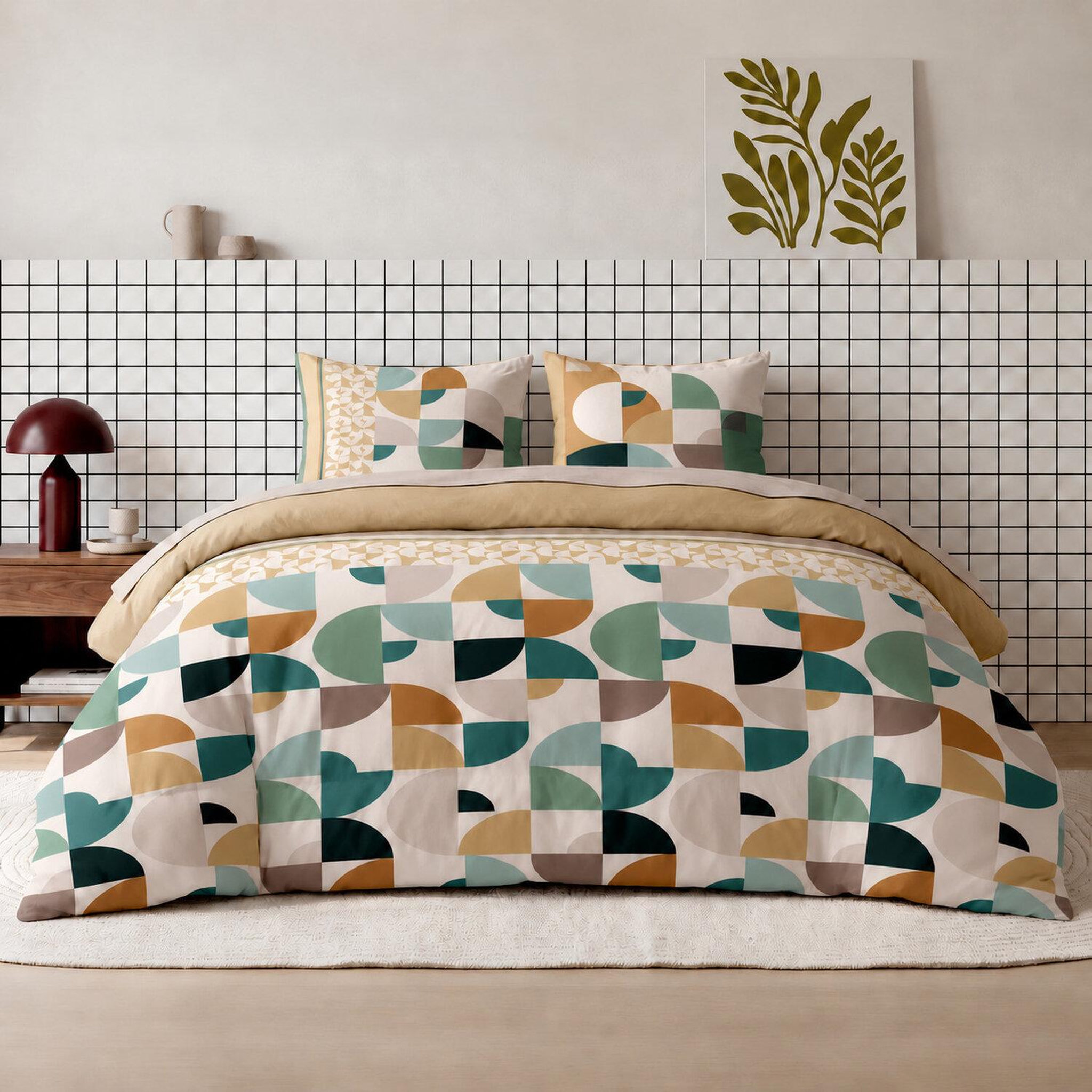Voir la diapositive 1 : ATELIER DU COTON Parure housse de couette en coton 57 fils ADDICT