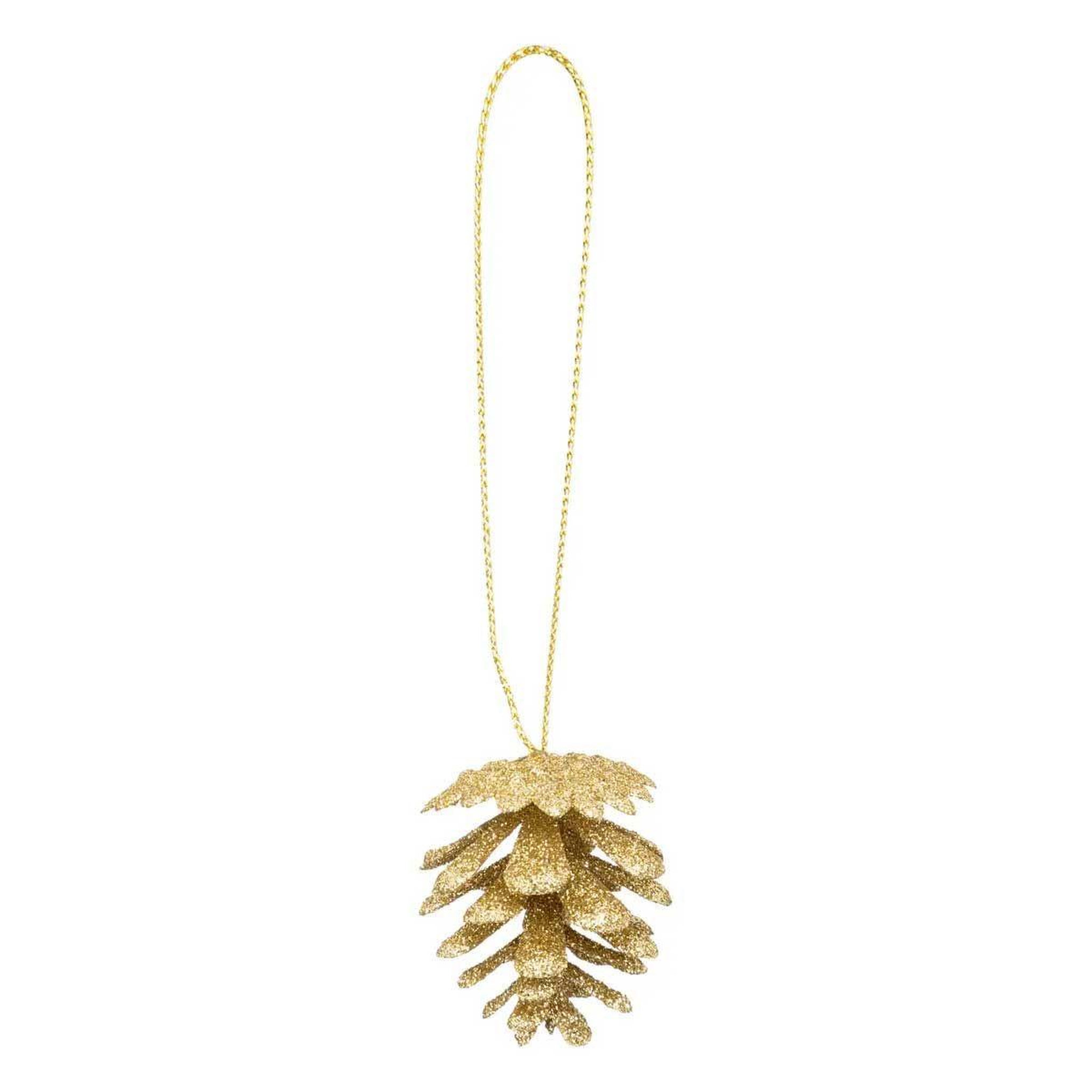 Voir la diapositive 3 : ATMOSPHERA Lot de 12 sujets de noël  pommes de pin  3cm or & bronze