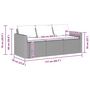 Voir la diapositive 6 : VIDAXL Canape de jardin avec coussins 3 places beige resine tressee