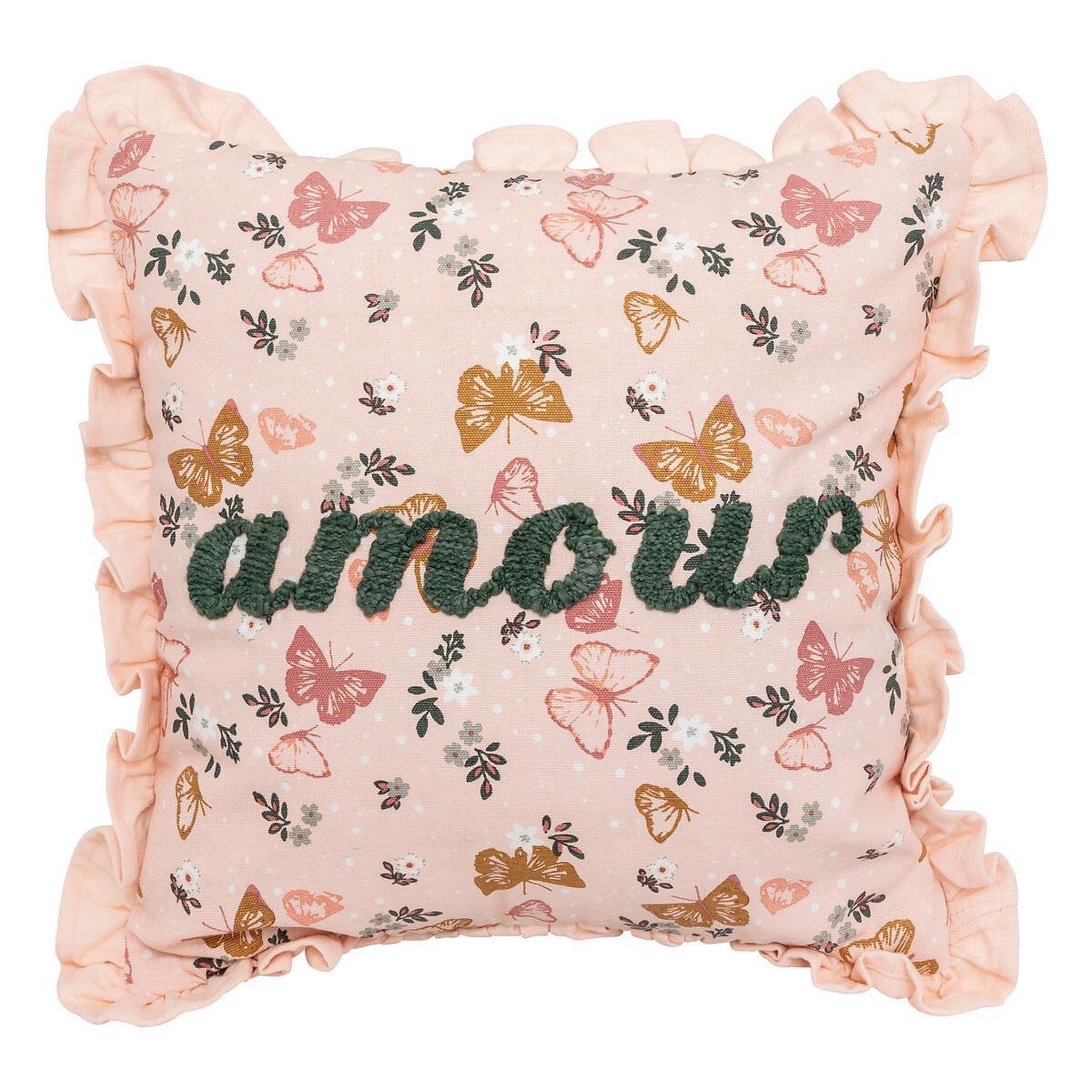 Atmosphera Kids Coussin enfant amour  alina  40x40cm rose