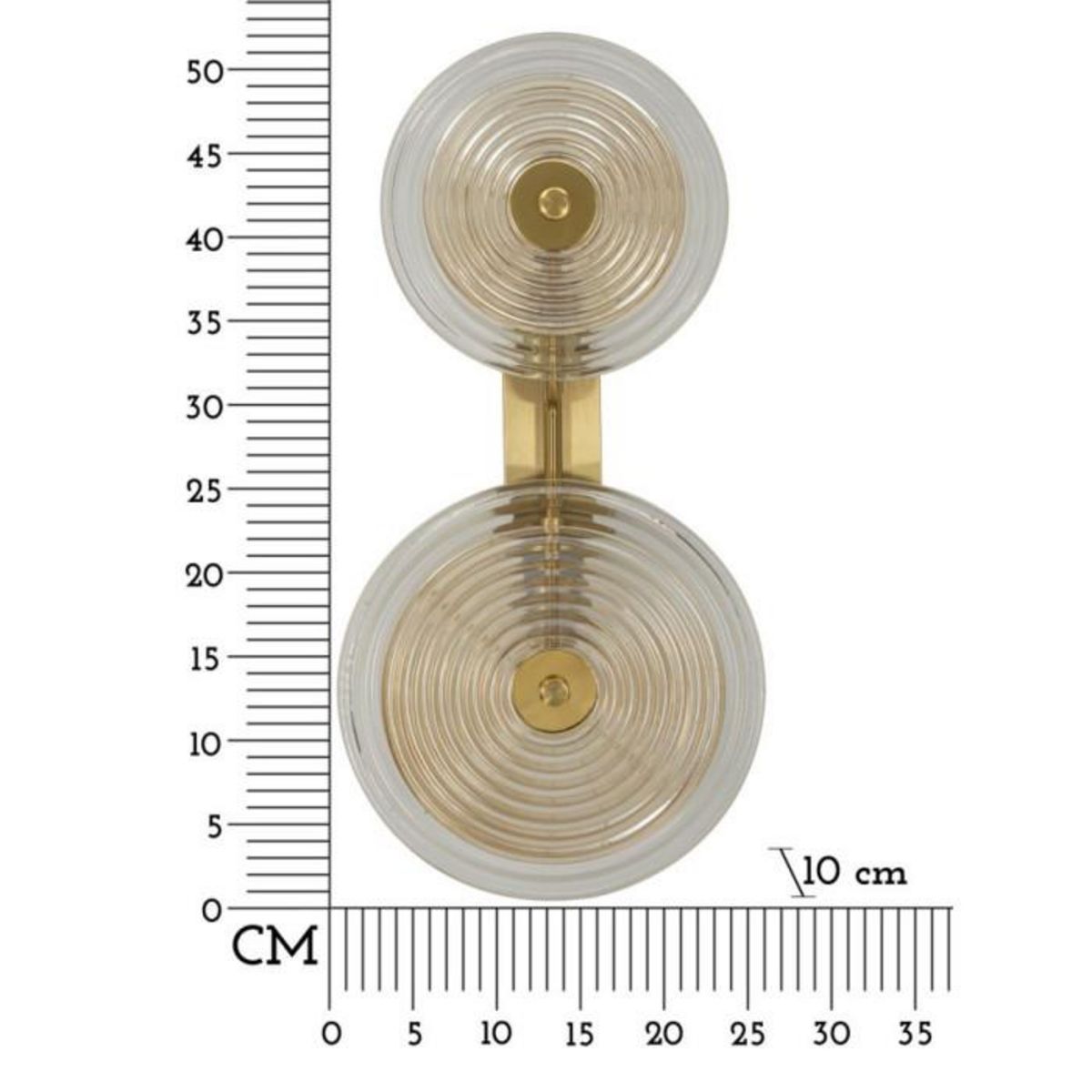 Paris Prix Applique Murale Design en Verre  Venice  52cm Or