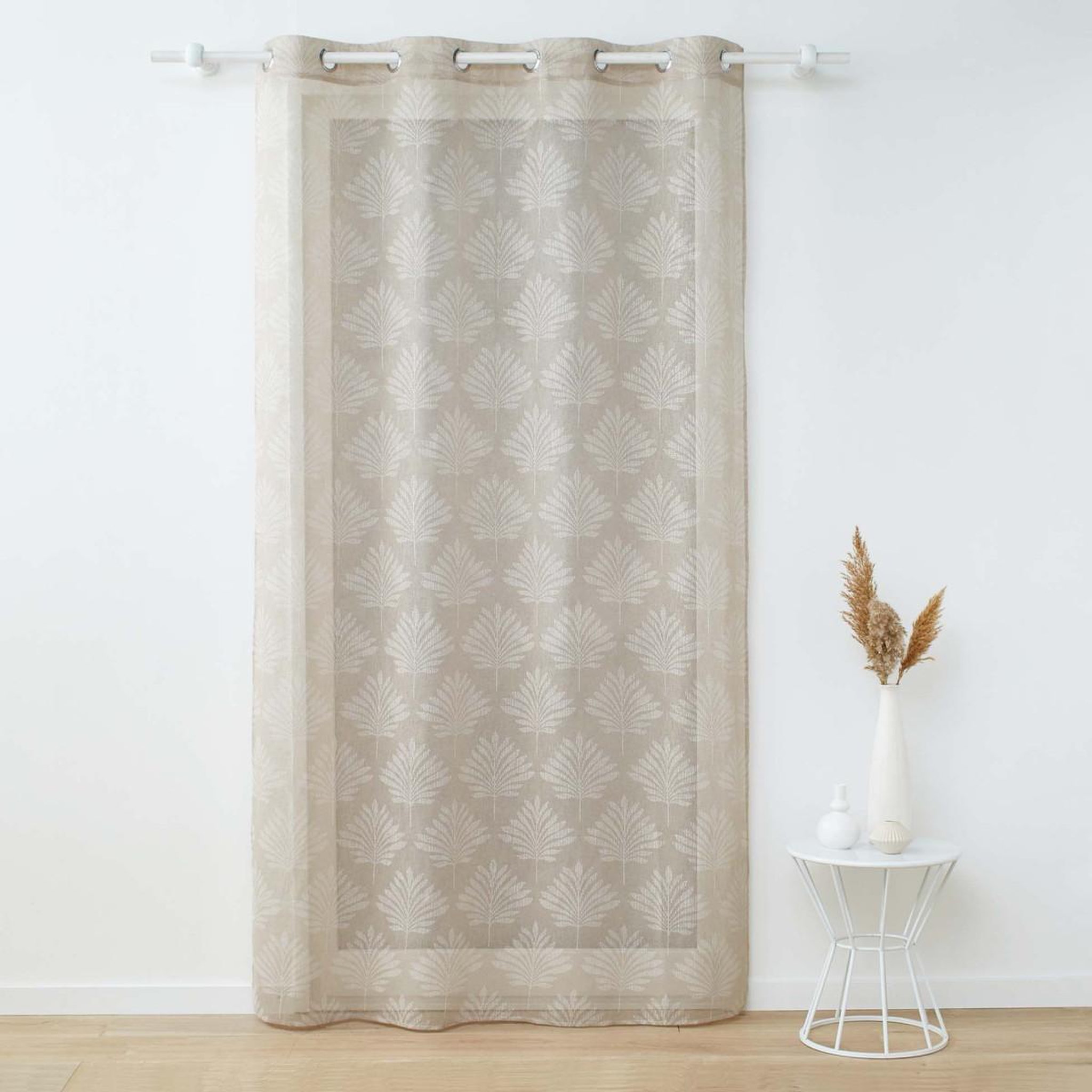 Voir la diapositive 4 : Douceur d'Intérieur Rideau voilage à œillets  levita  140x240cm taupe