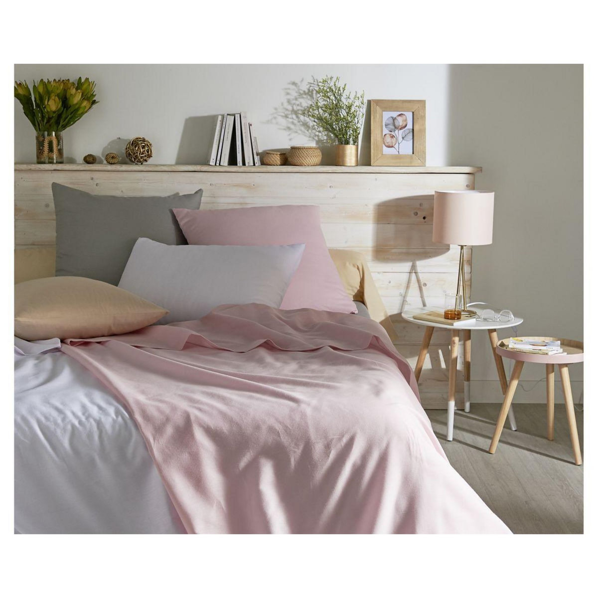 ACTUEL Taie d oreiller unie en polycoton - collection permanente