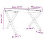 Voir la diapositive 6 : VIDAXL Pieds de table basse cadre en X 50x40x38 cm acier