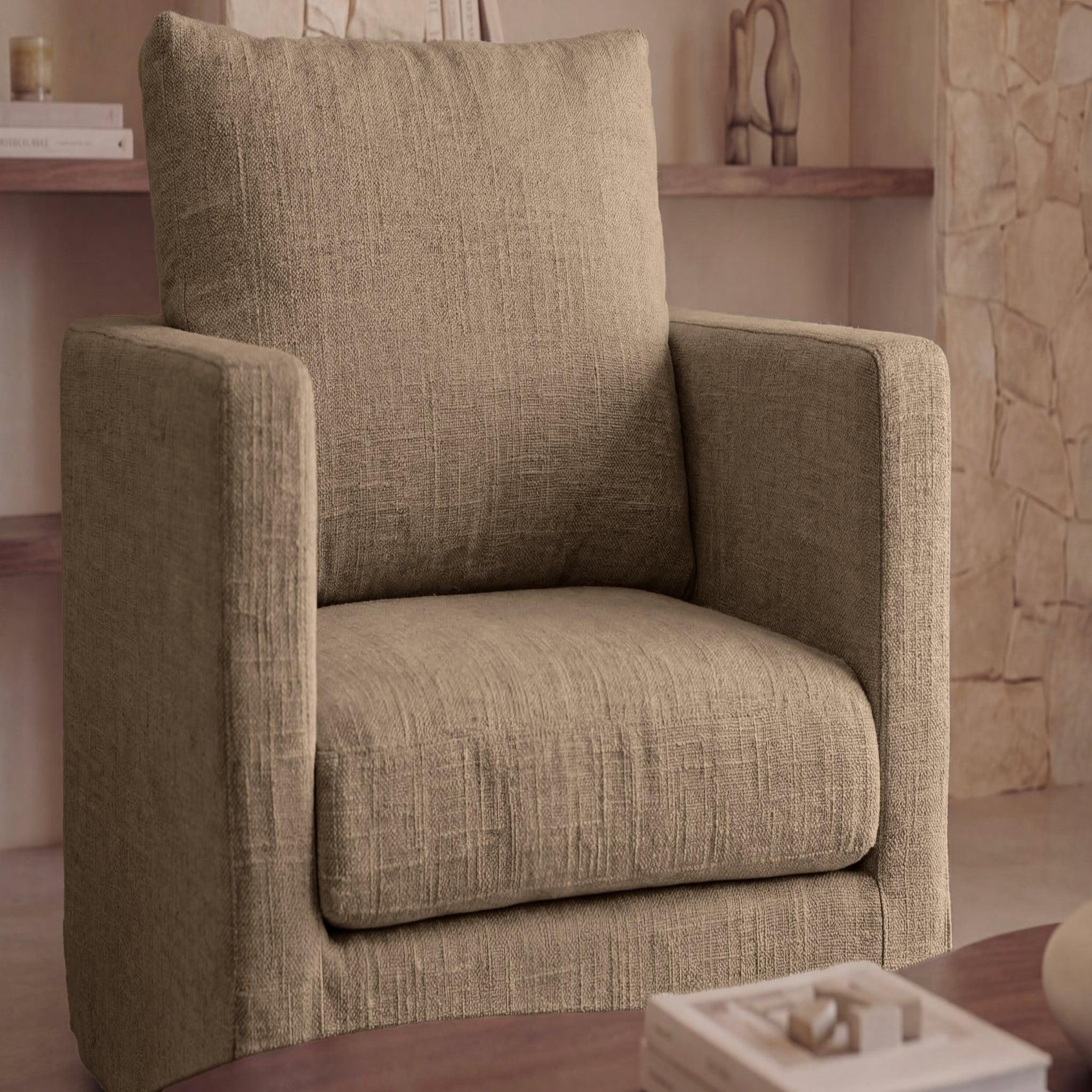 Voir la diapositive 5 : CASANOVA PARIS Leonie - fauteuil tissu chenille déhoussable