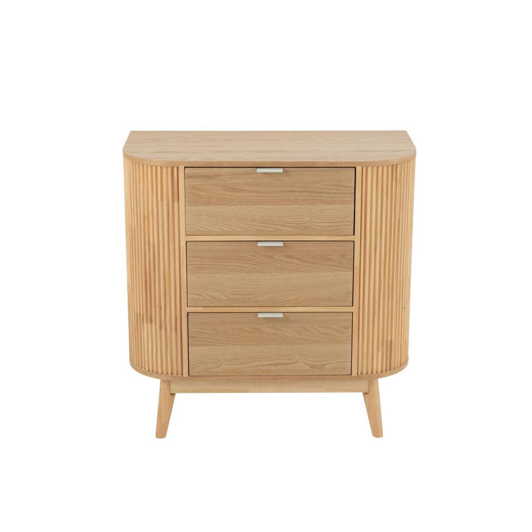 Voir la diapositive 2 : J-LINE Meuble de Rangement en Bois  Alta  80cm Naturel