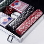 Voir la diapositive 6 : HOMCOM Mallette pro poker coffret complet 30L x 21l x 6,5H cm 200 jetons 2 jeux de cartes + 2 clés aluminium