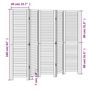 Voir la diapositive 6 : VIDAXL Cloison de separation 5 panneaux blanc bois de paulownia massif