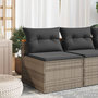 Voir la diapositive 3 : VIDAXL Canapes de jardin sans accoudoirs avec coussins 2 pcs gris