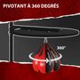 Voir la diapositive 6 : HOMCOM Punching ball poire de vitesse boxe avec support plateau tournant + pompe MDF acier revêtement synthétique rouge noir