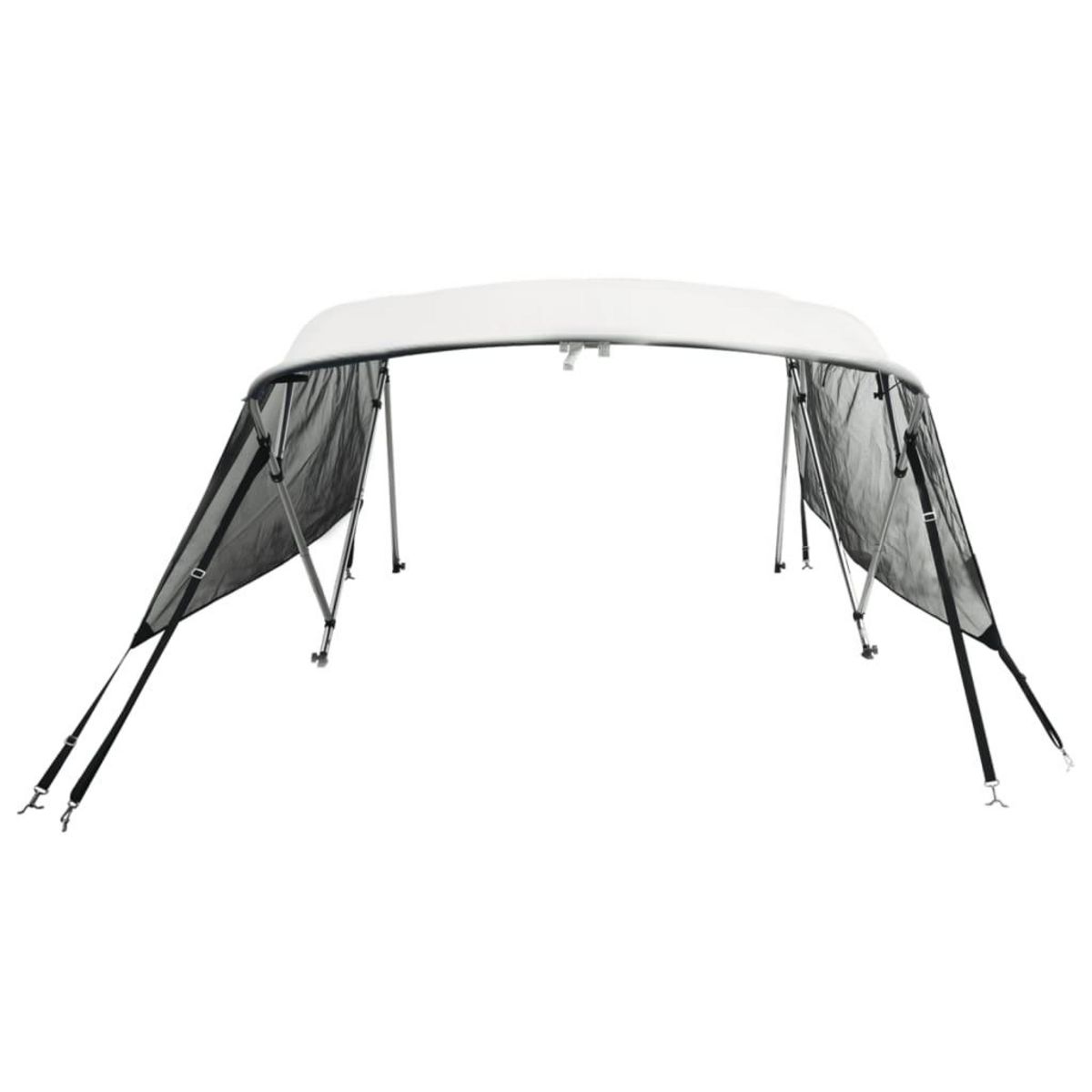 VIDAXL Toit bimini a 4 arceaux parois en maille 243x(185-198)x137 cm