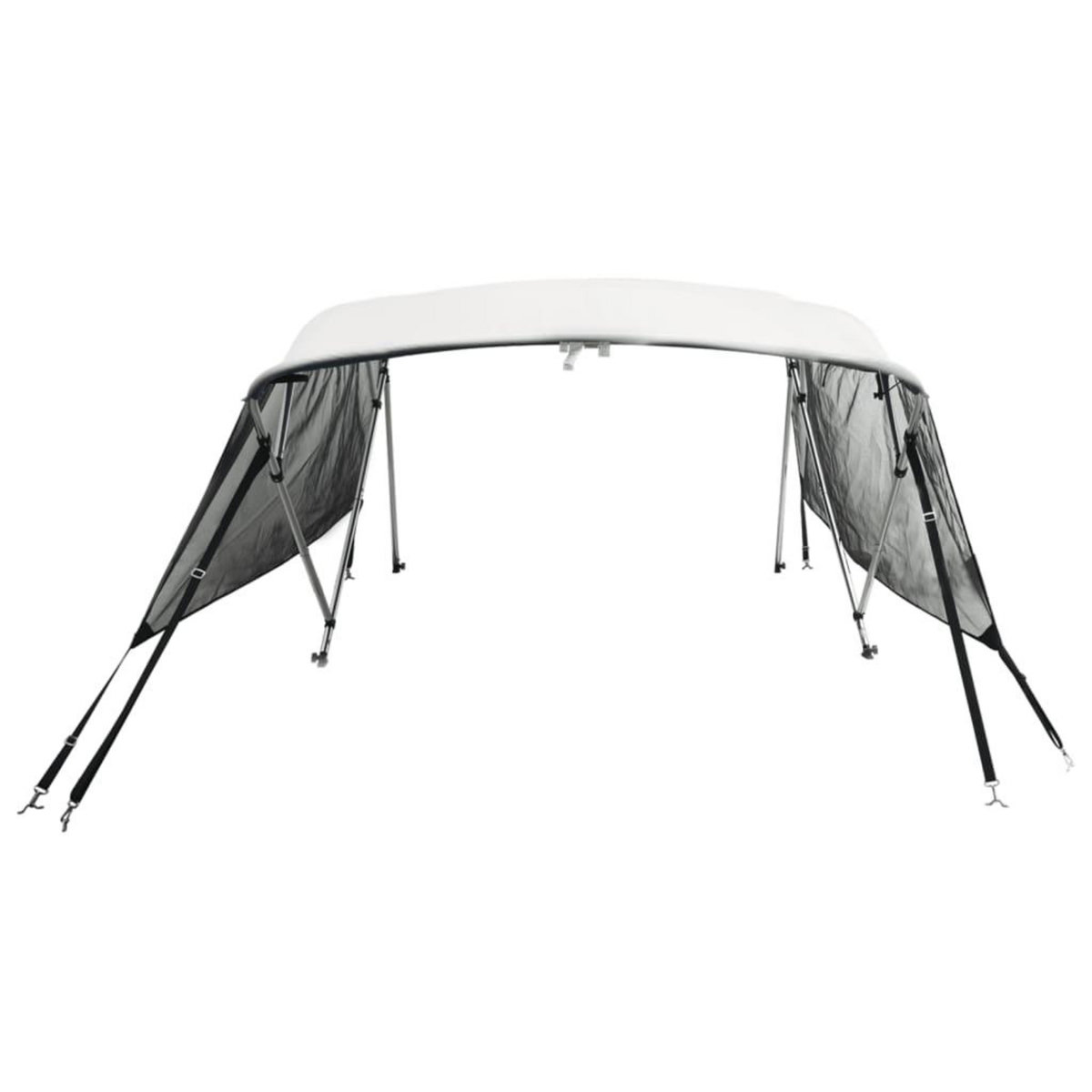 VIDAXL Toit bimini a 4 arceaux parois en maille 243x(185-198)x137 cm