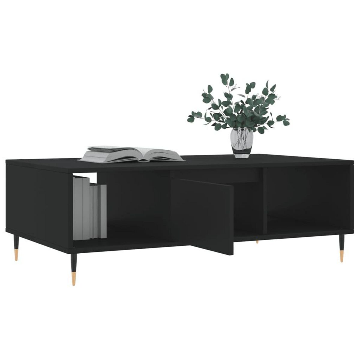 VIDAXL Table basse noir 104x60x35 cm bois d'ingenierie