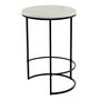 Voir la diapositive 1 : Paris Prix Table d'Appoint en Marbre  Louis  64cm Blanc