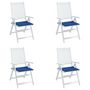Voir la diapositive 4 : VIDAXL Coussins de chaise de jardin lot de 4 bleu royal 40x40x3 cm