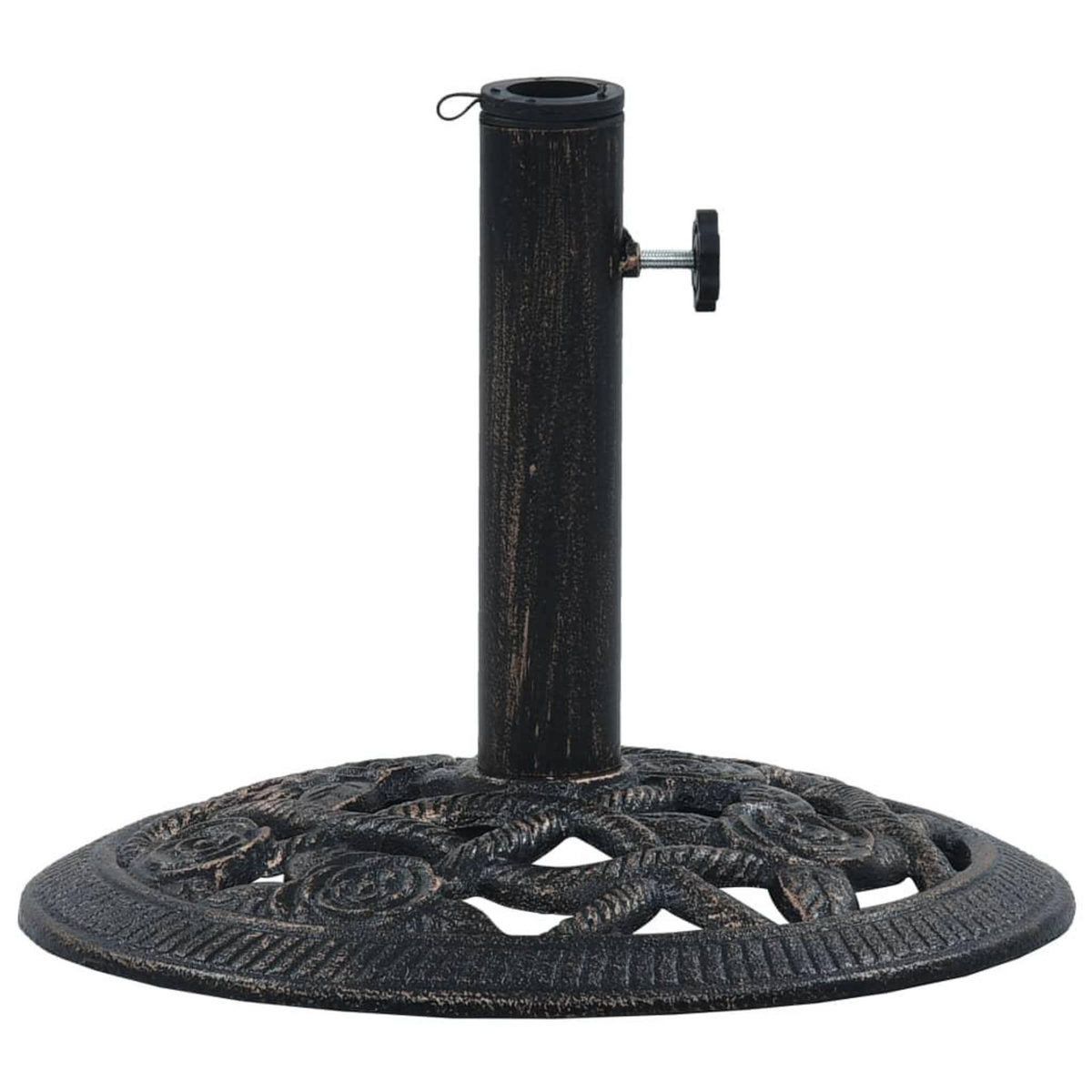 VIDAXL Socle de parasol Noir et bronze 9 kg 40 cm Fonte