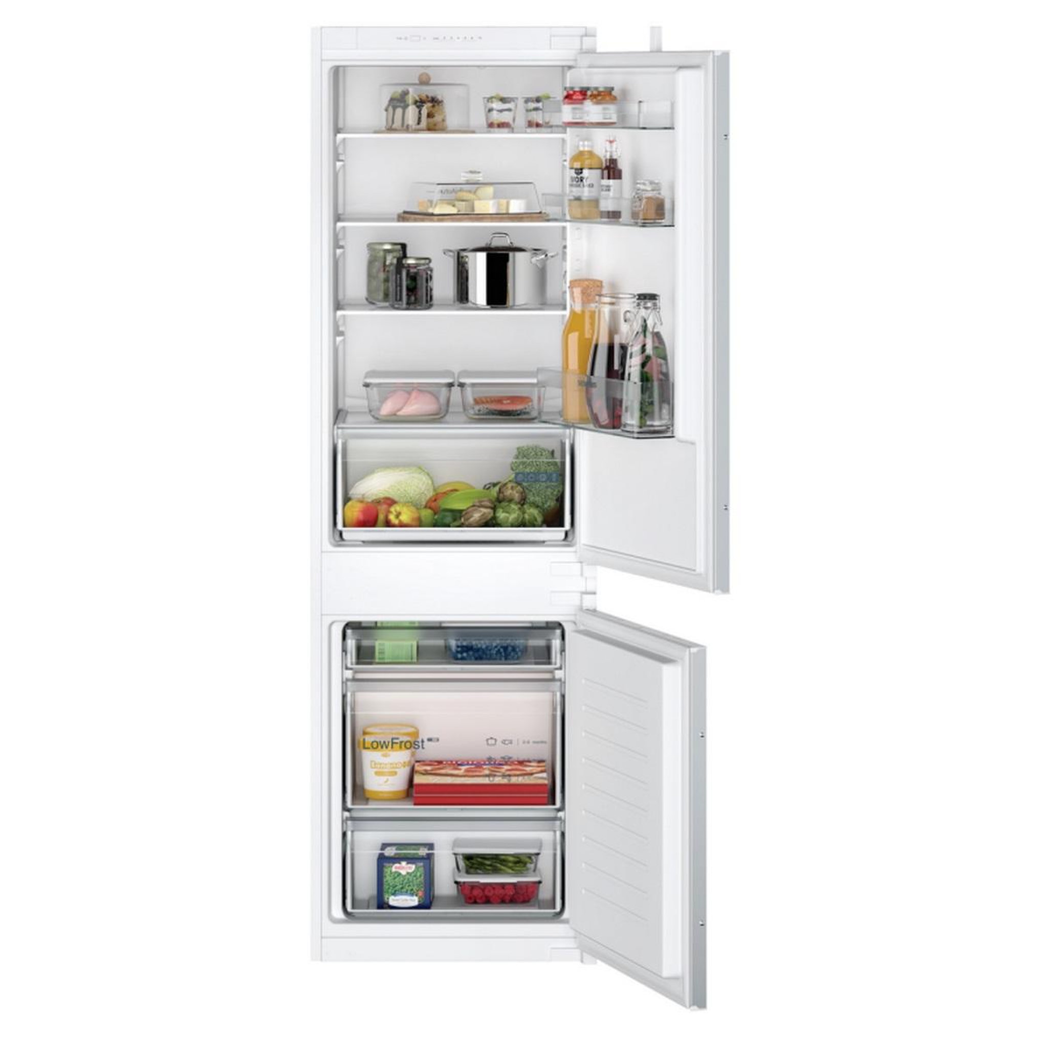 Siemens Réfrigérateur combiné intégrable à glissières 267l blanc - ki86vnse0