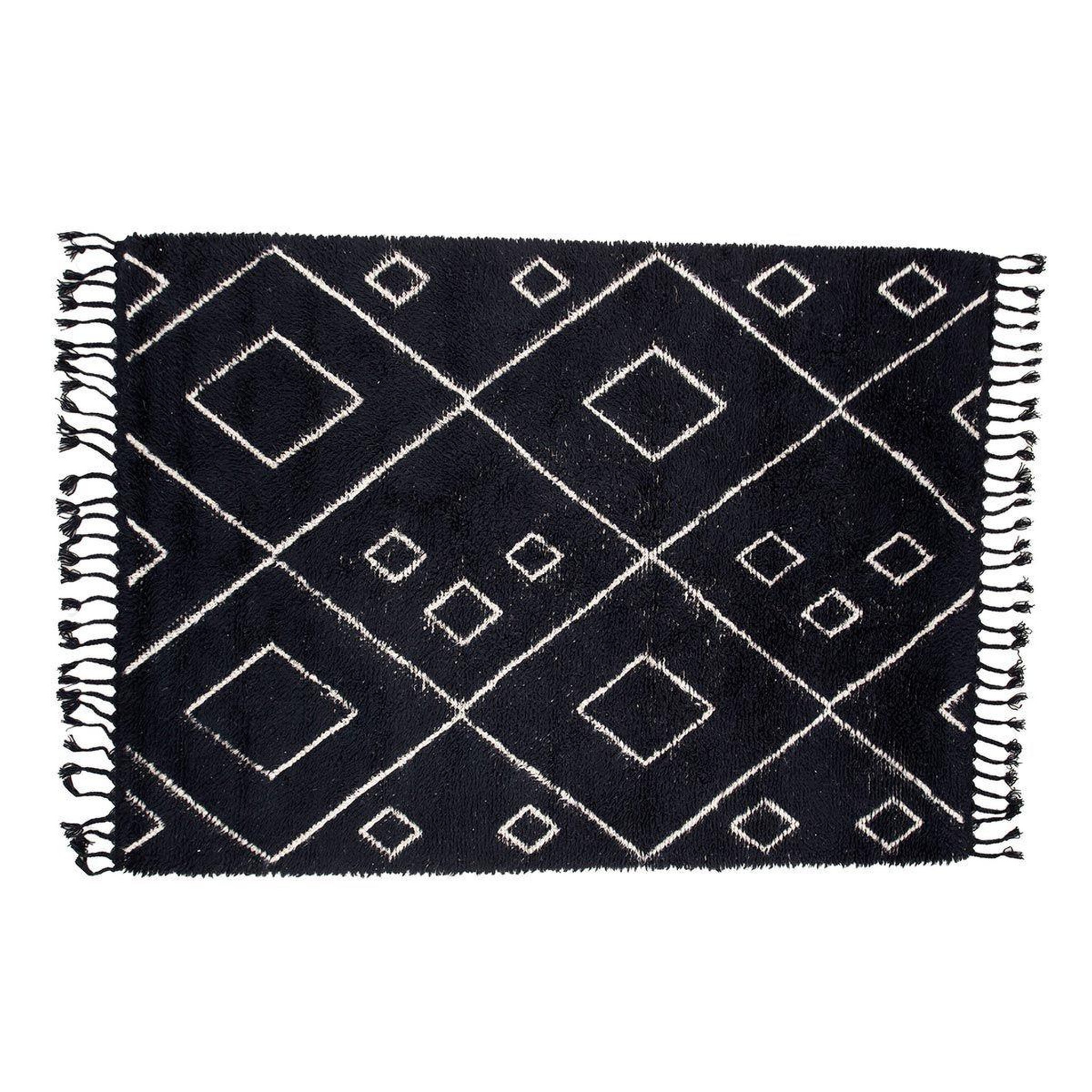 Paris Prix Tapis déco en laine  david  252x350cm noir