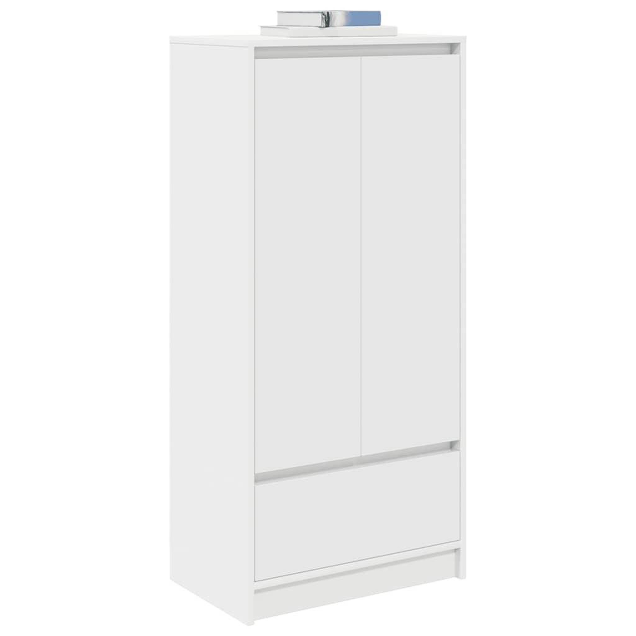 Voir la diapositive 4 : VIDAXL Armoire avec tiroir blanc 55,5x34x119,5 cm bois d'ingenierie