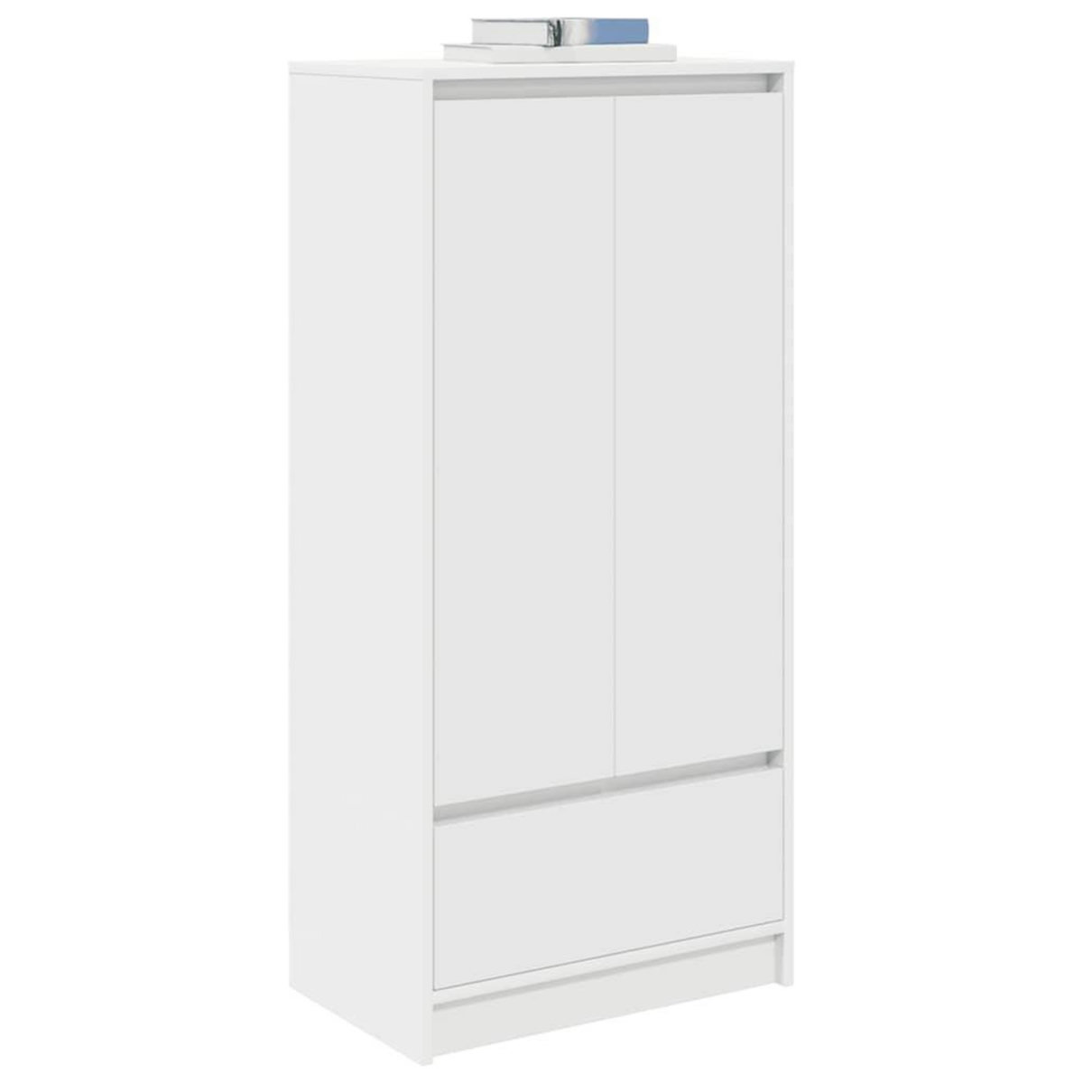 VIDAXL Armoire avec tiroir blanc 55,5x34x119,5 cm bois d'ingenierie