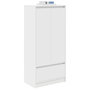 Voir la diapositive 4 : VIDAXL Armoire avec tiroir blanc 55,5x34x119,5 cm bois d'ingenierie