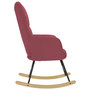 Voir la diapositive 5 : VIDAXL Chaise a bascule Rouge bordeaux Tissu