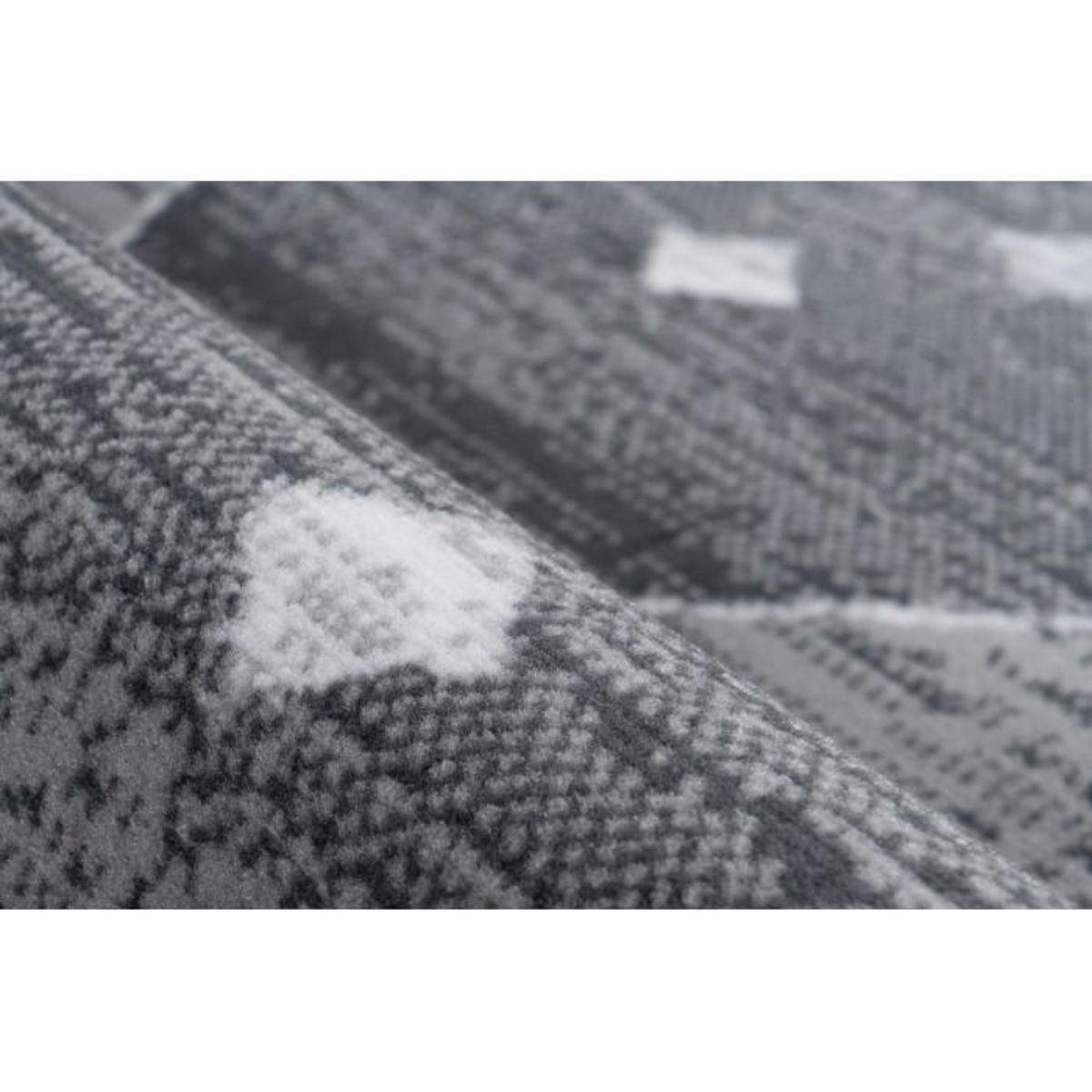 Paris Prix Tapis Géométrique à Poils Courts  Vancouver V  Gris